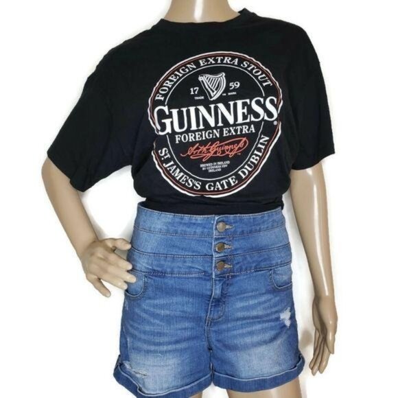 Guinness beer Foreign Extra Stout Black T-Shirt L Relaxed Official Merchandise - Picture 1 of 6